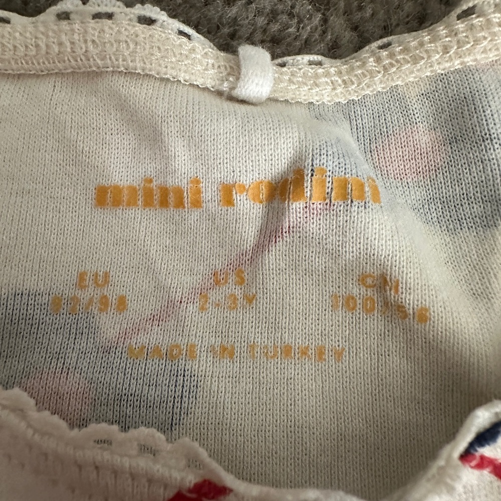 Mini Rodini Blue and Red Patterned Kids Short & Tank Set - Picture 2 of 4